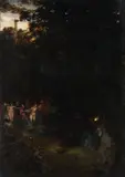 Albert von Keller, Midnight dance, oil on panel