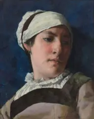 William John Wainwright, Rws, Rba, Portrait of a maid, oil on canvas