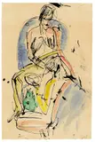 Siesta der Frauen by Ernst Ludwig Kirchner, Um 1912, Aquarell und Rohrfeder in Tusche auf Papier, sold Jul 2020