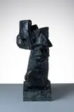 Otto Gutfreund, Head of a Woman, 1912 - 1913, patinated bronze