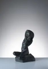 Jan Štursa, Melancholic Girl, Around 1906, patinated plaster