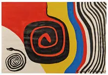 Alexander Calder, The King Spiral, 1969, Gouache on paper
