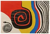 The King Spiral by Alexander Calder, 1969, Gouache on paper, sold May 2014