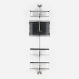 Vittorio Introini, P700 shelving unit from the Proposal series, 1969, chrome-plated steel, stainless steel, glass