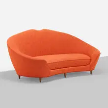 Cesare Lacca, Sofa, c. 1955, upholstery, oak