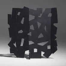 Untitled by Tony (Bernard) Rosenthal, c. 1995, welded and enameled stainless steel, sold Apr 2022