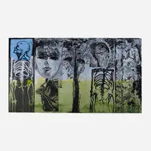 Jim Dine, The Foreign Plowman, 1988, woodcut, soft-ground etching, spit-bite etching, acrylic on Arches paper