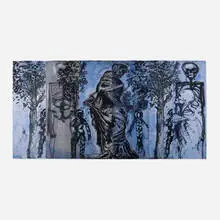 Jim Dine, Youth and the Maiden (triptych), 1988, woodcut, soft-ground etching, spit-bite etching, acrylic on Arches paper