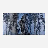 Youth and the Maiden (triptych) by Jim Dine, 1988, woodcut, soft-ground etching, spit-bite etching, acrylic on Arches paper, sold Jan 2016