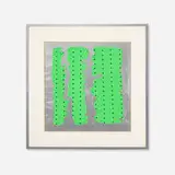 Lucio Fontana, Concetto Spaziale, Teatrino (from the Quattro Oggetti di Lucio Fontana e due Poesie di Salvatore Quasimodo portfolio), 1965-1966, screenprint on colored card and silver foil