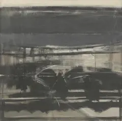 Untitled by David Tindle, oil on canvas 92 x 91cm ., sold Jun 2020