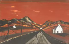 Fred Uhlman, Untitled, oil on canvas 60.5 x 91.5cm .