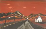 Fred Uhlman, Untitled, oil on canvas 60.5 x 91.5cm .