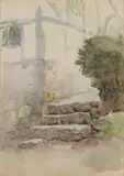 Rws Helen Allingham, Steps at Bearsted, Kent, watercolour