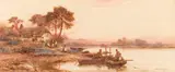 Walker Stuart Lloyd, 'The Fisherman's Home, Christchurch Hunts', watercolour heightened with white