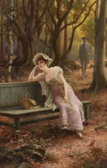 Eva Hollyer, The meeting place, oil on canvas