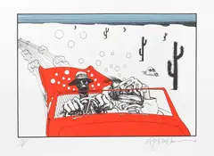Ralph Steadman, Savage Journey to the Heart of the American Dream, Screenprint in colours, 2006, on wove paper