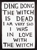 David Shrigley, Ding Dong the Witch is Dead, Linocut, 2022, on wove paper