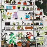 Jonas Wood, Large Shelf Still Life, Offset lithographic poster in colours, 2017, on wove paper