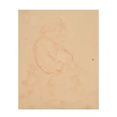 Henri-Edmond Cross, La Méditation, sanguine on paper