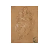 Vierge à l'Enfant ; Sainte Famille by Ecole italienne et Ecole française, pen and brown ink, brown wash on beige paper ; pen and brown ink, grey wash on paper, sold Feb 2025
