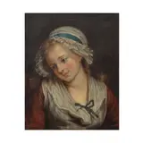 Jean-Baptiste Greuze, Portrait de jeune fille, oil on canvas