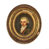 Henri-Pierre Danloux, Portrait de Cammille Desmoulins, oil on board, oval