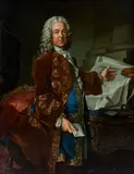Louis Tocqué, Portrait of Louis Phélypeaux, Comte de Saint-Florentin, oil on canvas behind glass