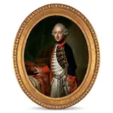 Johann Heinrich Schröder, Portrait of Duke Maximilian Julius Leopold of Brunswick and Lüneburg, oil on canvas in an oval frame