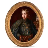Benjamin Block, Portrait of the Future Emperor Joseph I as King of Hungary, oil on canvas in an oval frame