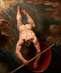 Ra William Etty, Manlius Hurled from the Rock, oil on canvas