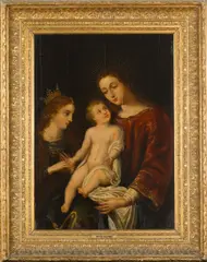 Suiveur D'Otto van Veen, Scène religieuse, Oil on parquet panel