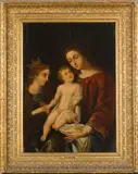 Suiveur D'Otto van Veen, Scène religieuse, Oil on parquet panel