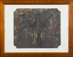 Jean Marais, Souvenir de chasse, Oil on wood panel