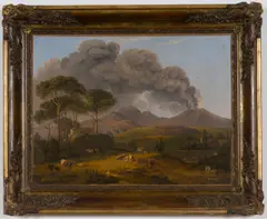 Simon-Joseph-Alexandre-Clement Denis, Vue de l'Etna en éruption, 1810, Oil on canvas