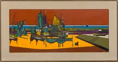 Gustave Camus, Chalutiers, Oil on canvas