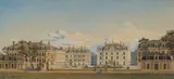 Anonyme, Vue d'une avenue, Watercolour on paper