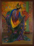 XXème Siecle, Personnage de théâtre, circa 1930, Oil on canvas
