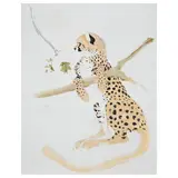 Bryan Wilson, Young cheetah, paws over branch, 1969, oil on canvas