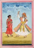 Company School, Soothsayer; Portraits of a Butler; Dubash (three works), Soothsayer gouache on paper; Butler and Dubash reverse-painted gouache on mica
