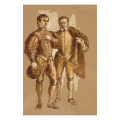 David Walker, Costume Design for Merchant of Venice, 1966, watercolor and ink on paper
