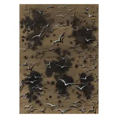 Eugene Berman, Flock of Gulls, ink, gouache and watercolor on paper