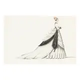French School, Couturier's Design for a Ballgown, circa 1880, ink and gouache on paper