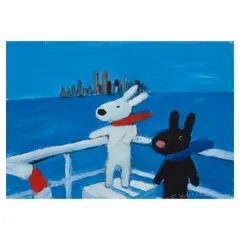 Georg Hallensleben, Gaspard et Lisa à New York, acrylic on polyester film