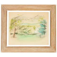 Hobson Pittman, Still Life; Landscape; Untitled (three works), pastel on paper