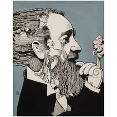 Michael Vollbracht, Freud, ink and pigment on paper