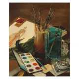 Walter Cohick Plunkett, Artist's palette, oil on canvas
