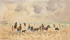 André Hambourg, Temps país par la plage, oil on canvas