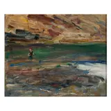 Howard Russell Butler, Swimming at Bald Head cliffs, oil on board