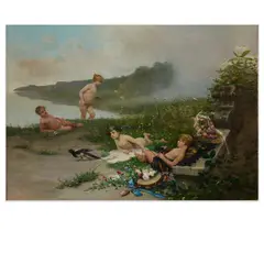 Carlo Pittara, The bee chaser, oil on canvas